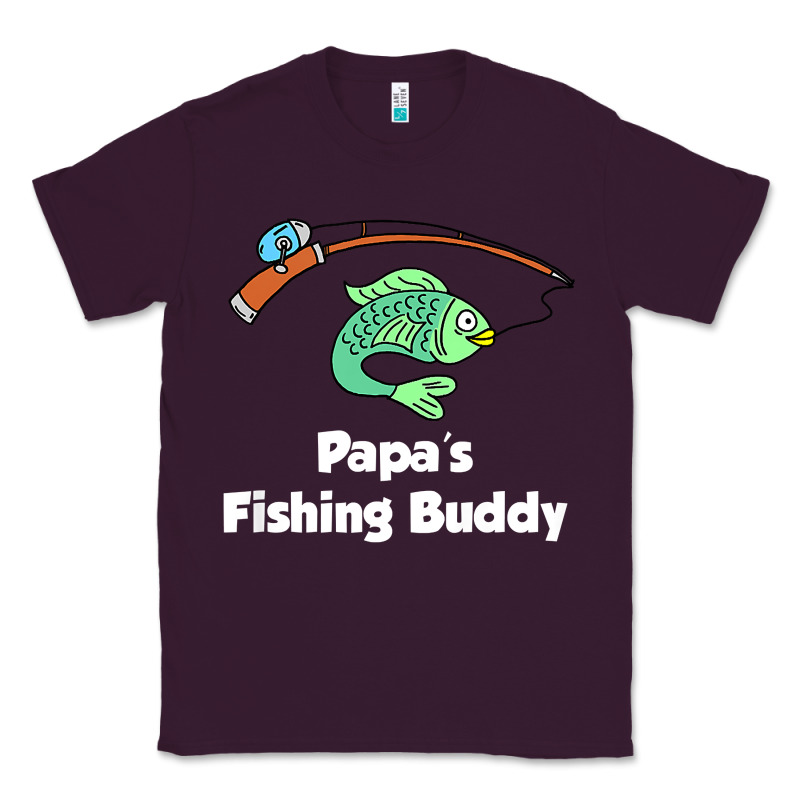 Kids Papa's Fishing Buddy Grandson Or Granddaughter Fish T Shirt Classic Tee by linhVisuals | Teevron