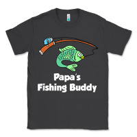 Smoke kids papa's fishing buddy grandson or granddaughter fish t shirt Classic Tee - linhVisuals