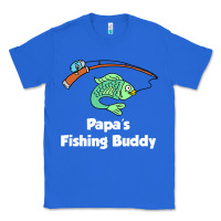 True Royal kids papa's fishing buddy grandson or granddaughter fish t shirt Classic Tee - linhVisuals