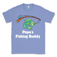 Colony Blue kids papa's fishing buddy grandson or granddaughter fish t shirt Classic Tee - linhVisuals