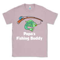 Lilac kids papa's fishing buddy grandson or granddaughter fish t shirt Classic Tee - linhVisuals