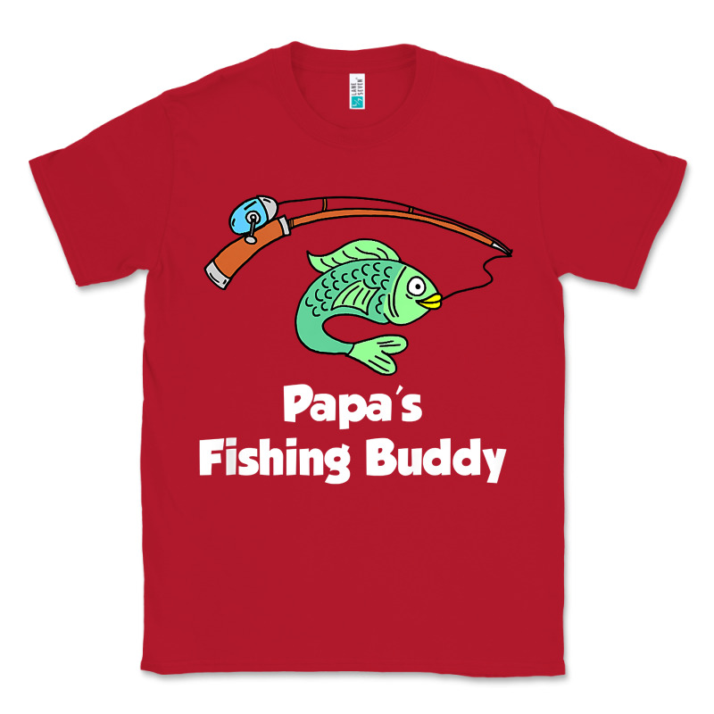 Kids Papa's Fishing Buddy Grandson Or Granddaughter Fish T Shirt Classic Tee by linhVisuals | Teevron