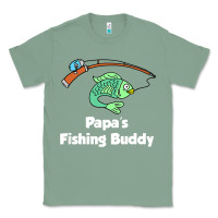 Sage kids papa's fishing buddy grandson or granddaughter fish t shirt Classic Tee - linhVisuals