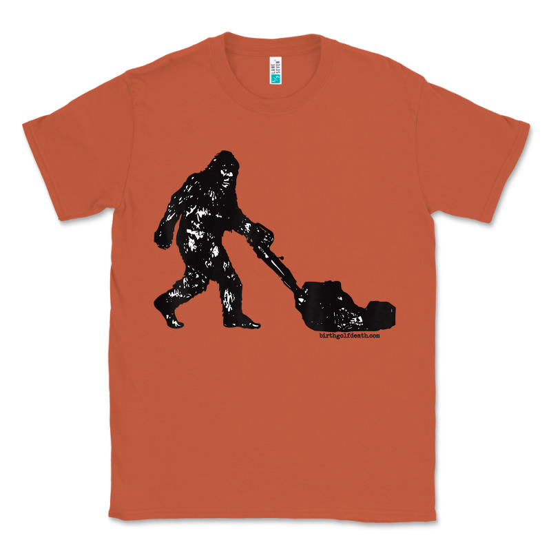 Mens Mowing Bigfoot   Golf Course Superintendent Maintenance Turf T Sh Classic Tee by linhVisuals | Teevron