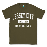 Army Green jersey city new jersey nj vintage established sports design pullover h Classic Tee - linhVisuals