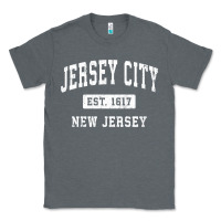 Charcoal Heather jersey city new jersey nj vintage established sports design pullover h Classic Tee - linhVisuals