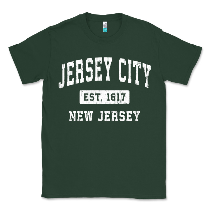 Jersey City New Jersey Nj Vintage Established Sports Design Pullover H Classic Tee by linhVisuals | Teevron