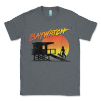 Charcoal Heather baywatch lifeguard sunset t shirt Classic Tee - linhVisuals