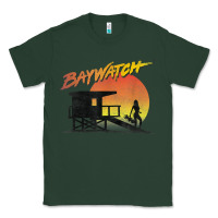 Sports Green baywatch lifeguard sunset t shirt Classic Tee - linhVisuals