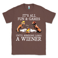 Chestnut it's all fun and games until someone loses a wiener shirt Classic Tee - linhVisuals