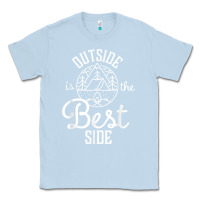 Dusty Blue outside is the best side for outdoor campers and hikers t shirt Classic Tee - linhVisuals