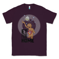 Plum e.t. phone home spaceship flying away premium t shirt Classic Tee - linhVisuals