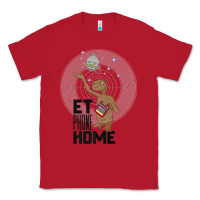 Red e.t. phone home spaceship flying away premium t shirt Classic Tee - linhVisuals