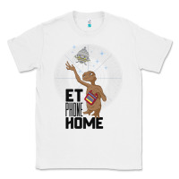 White e.t. phone home spaceship flying away premium t shirt Classic Tee - linhVisuals