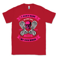 Red biker gear motorcycle gifts biker chick i ride my biker tank top Classic Tee - linhVisuals