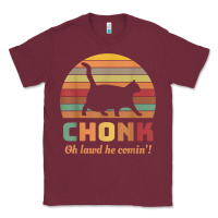 Burgundy chonk cat scale meme retro oh lawd he comin' memes t shirt Classic Tee - linhVisuals