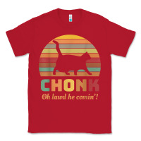Red chonk cat scale meme retro oh lawd he comin' memes t shirt Classic Tee - linhVisuals