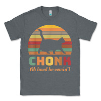 Charcoal Heather chonk cat scale meme retro oh lawd he comin' memes t shirt Classic Tee - linhVisuals