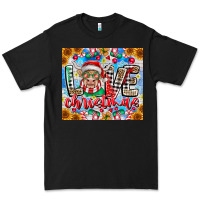 Black Love Christmas highland cow Premium Tee - CowhideDigitalArt