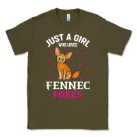 Army Green fennec fox just a girl who loves fennec foxes t shirt Classic Tee - linhVisuals