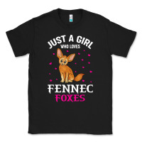 Black fennec fox just a girl who loves fennec foxes t shirt Classic Tee - linhVisuals
