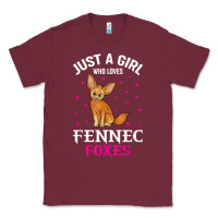 Burgundy fennec fox just a girl who loves fennec foxes t shirt Classic Tee - linhVisuals