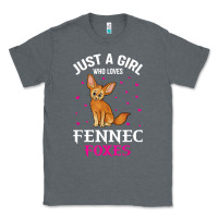 Charcoal Heather fennec fox just a girl who loves fennec foxes t shirt Classic Tee - linhVisuals