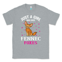 Heather Grey fennec fox just a girl who loves fennec foxes t shirt Classic Tee - linhVisuals