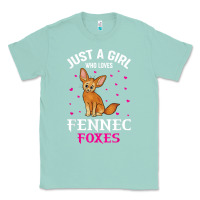 Seafoam fennec fox just a girl who loves fennec foxes t shirt Classic Tee - linhVisuals