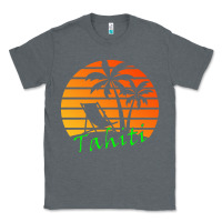 Charcoal Heather outdoor t  shirt tahiti retro vintage sunset t  shirt Classic Tee - linhVisuals