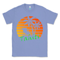 Colony Blue outdoor t  shirt tahiti retro vintage sunset t  shirt Classic Tee - linhVisuals
