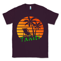 Plum outdoor t  shirt tahiti retro vintage sunset t  shirt Classic Tee - linhVisuals