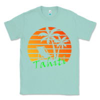 Outdoor T  Shirt Tahiti Retro Vintage Sunset T  Shirt Classic Tee | Teevron