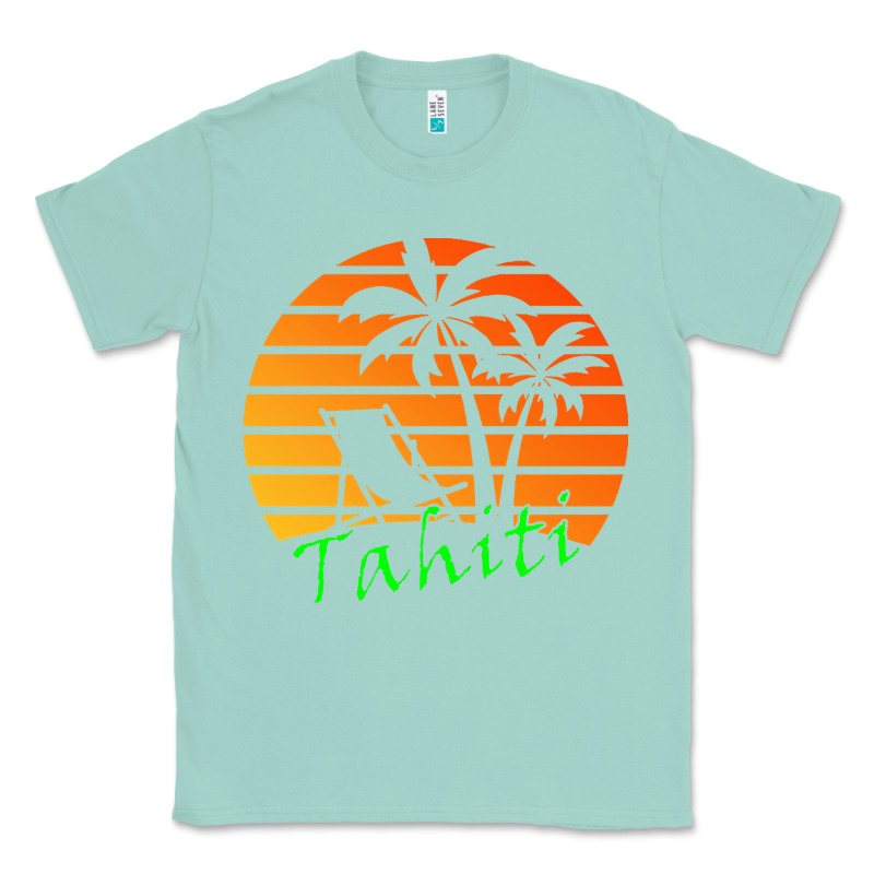 Outdoor T  Shirt Tahiti Retro Vintage Sunset T  Shirt Classic Tee by linhVisuals | Teevron
