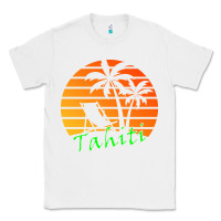 White outdoor t  shirt tahiti retro vintage sunset t  shirt Classic Tee - linhVisuals