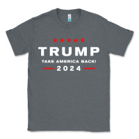 Charcoal Heather donald trump 2024 take america back election   the return sweatshirt Classic Tee - linhVisuals