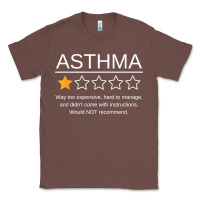 Chestnut funny asthma awareness one star rating inhaler wheezy breath t shirt Classic Tee - linhVisuals