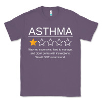 Lavender funny asthma awareness one star rating inhaler wheezy breath t shirt Classic Tee - linhVisuals