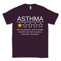 Plum funny asthma awareness one star rating inhaler wheezy breath t shirt Classic Tee - linhVisuals