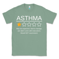 Sage funny asthma awareness one star rating inhaler wheezy breath t shirt Classic Tee - linhVisuals