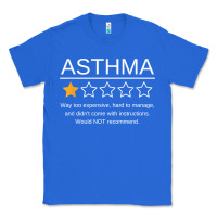 True Royal funny asthma awareness one star rating inhaler wheezy breath t shirt Classic Tee - linhVisuals