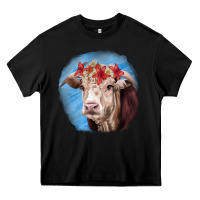 Black Hereford Bull Heavy Core Tee - RanaPortraitStore