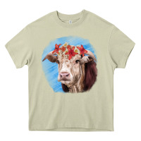 Mossy Hereford Bull Heavy Core Tee - RanaPortraitStore