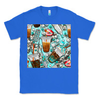 True Royal dentist coffee cups toothpaste and teeth with cowhide seamless pattern Classic Tee - BundleAndBundleShop