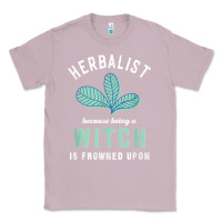 Lilac funny herbalist because a witch is frowned upon herbalism t shirt Classic Tee - linhVisuals