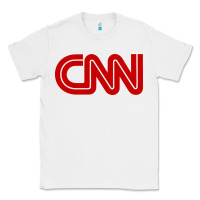 White cnn Classic Tee - linhVisuals