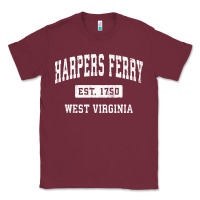 Burgundy harpers ferry west virginia wv vintage established sports pullover hoo Classic Tee - linhVisuals