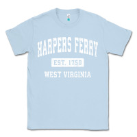 Dusty Blue harpers ferry west virginia wv vintage established sports pullover hoo Classic Tee - linhVisuals