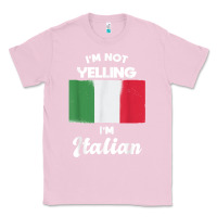 Bubblegum Pink i'm not yelling i'm italian t shirt Classic Tee - linhVisuals