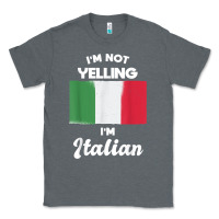 Charcoal Heather i'm not yelling i'm italian t shirt Classic Tee - linhVisuals